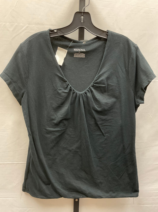 Black Top Short Sleeve Basic Merona, Size Xl