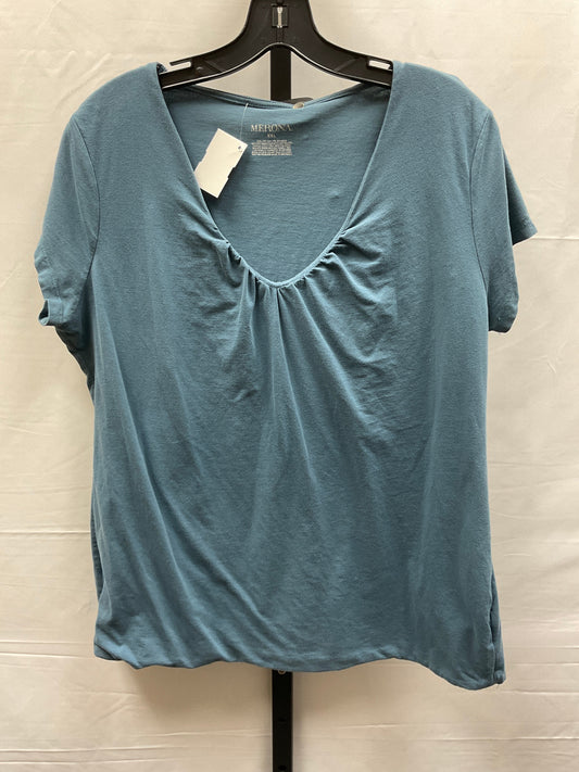 Blue Top Short Sleeve Basic Merona, Size Xxl