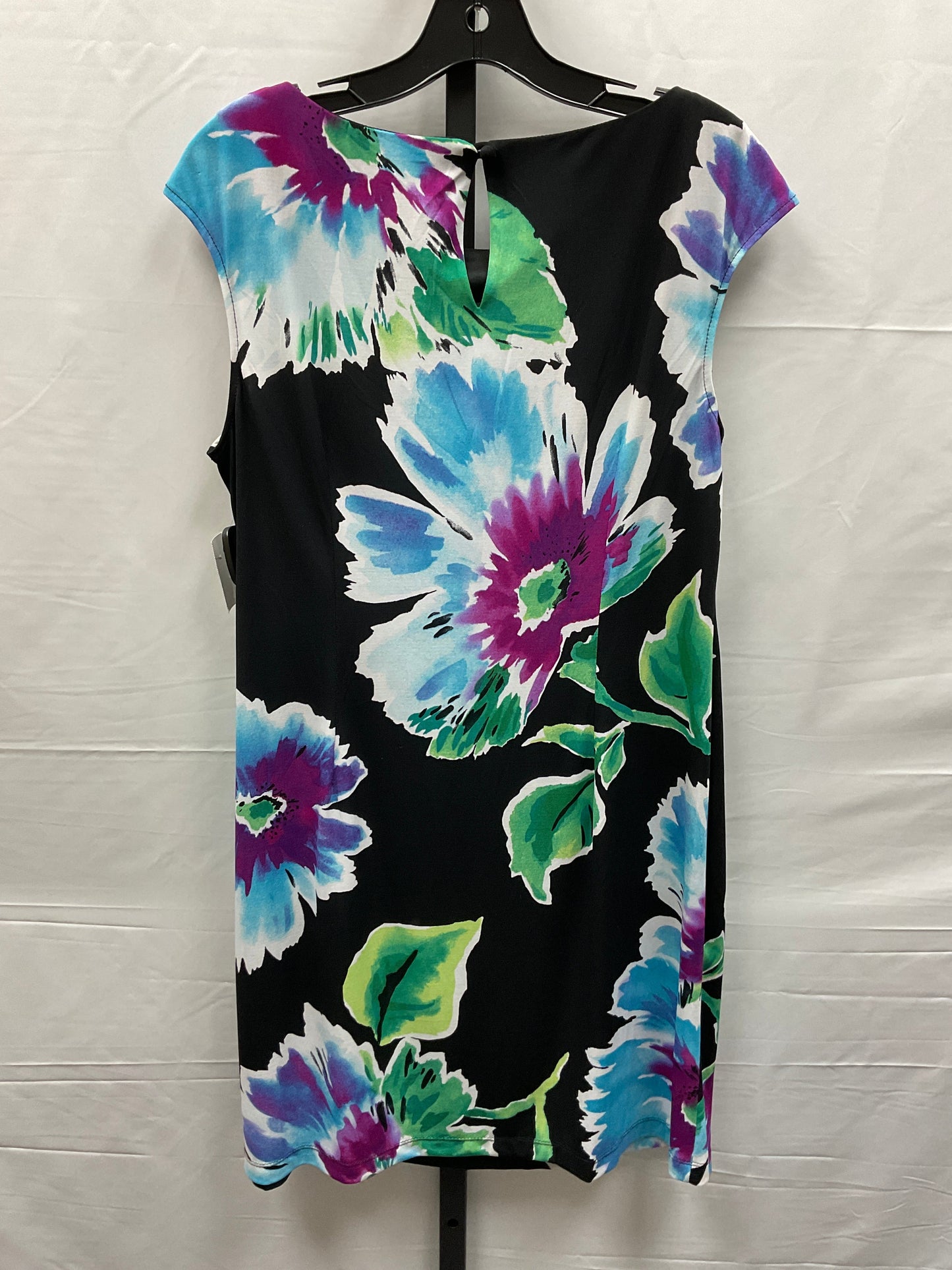 Floral Print Dress Casual Midi London Times, Size L