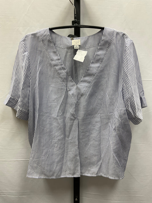 Striped Pattern Top Short Sleeve A New Day, Size M