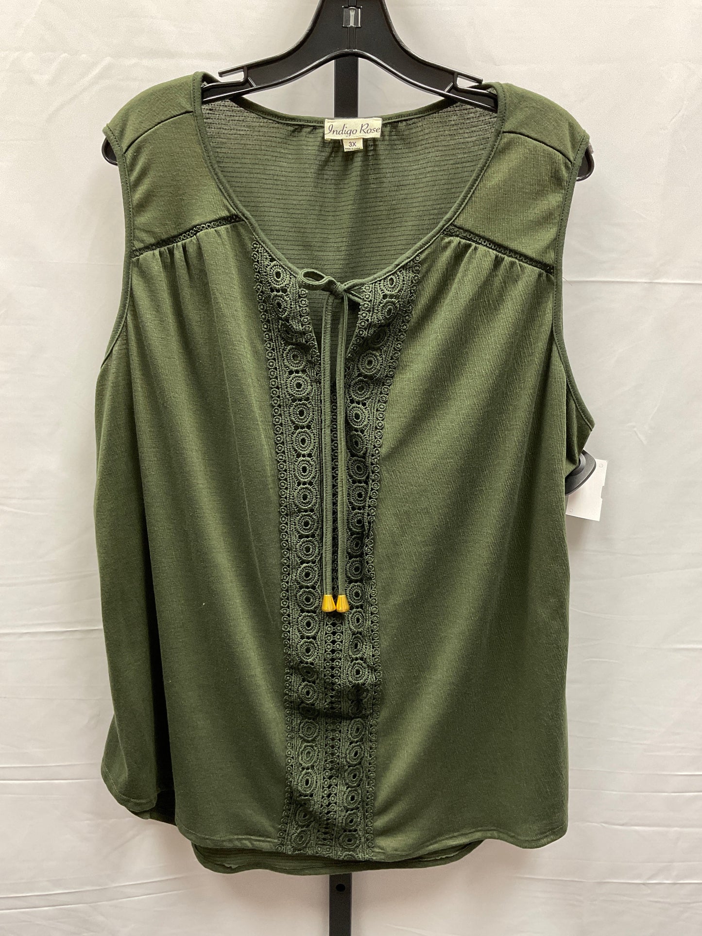 Green Top Sleeveless Clothes Mentor, Size 3x