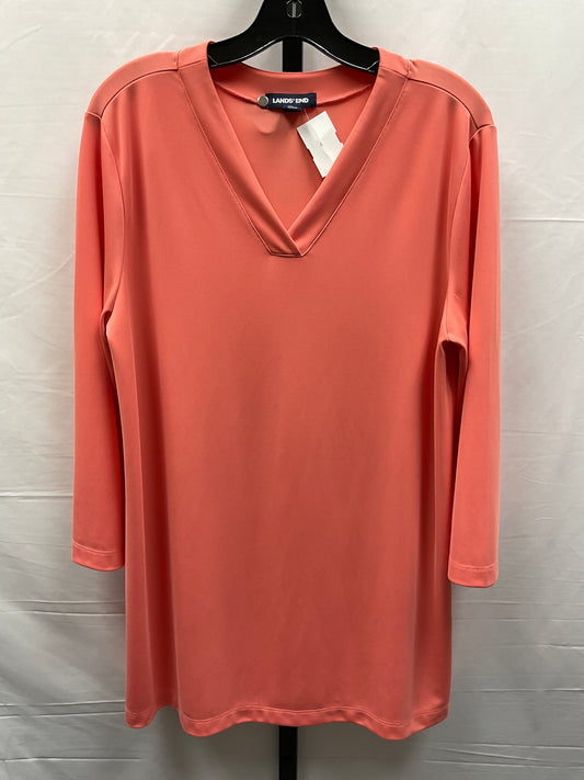 Coral Top Long Sleeve Lands End, Size L