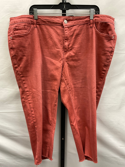 Red Denim Capris Cato, Size 18