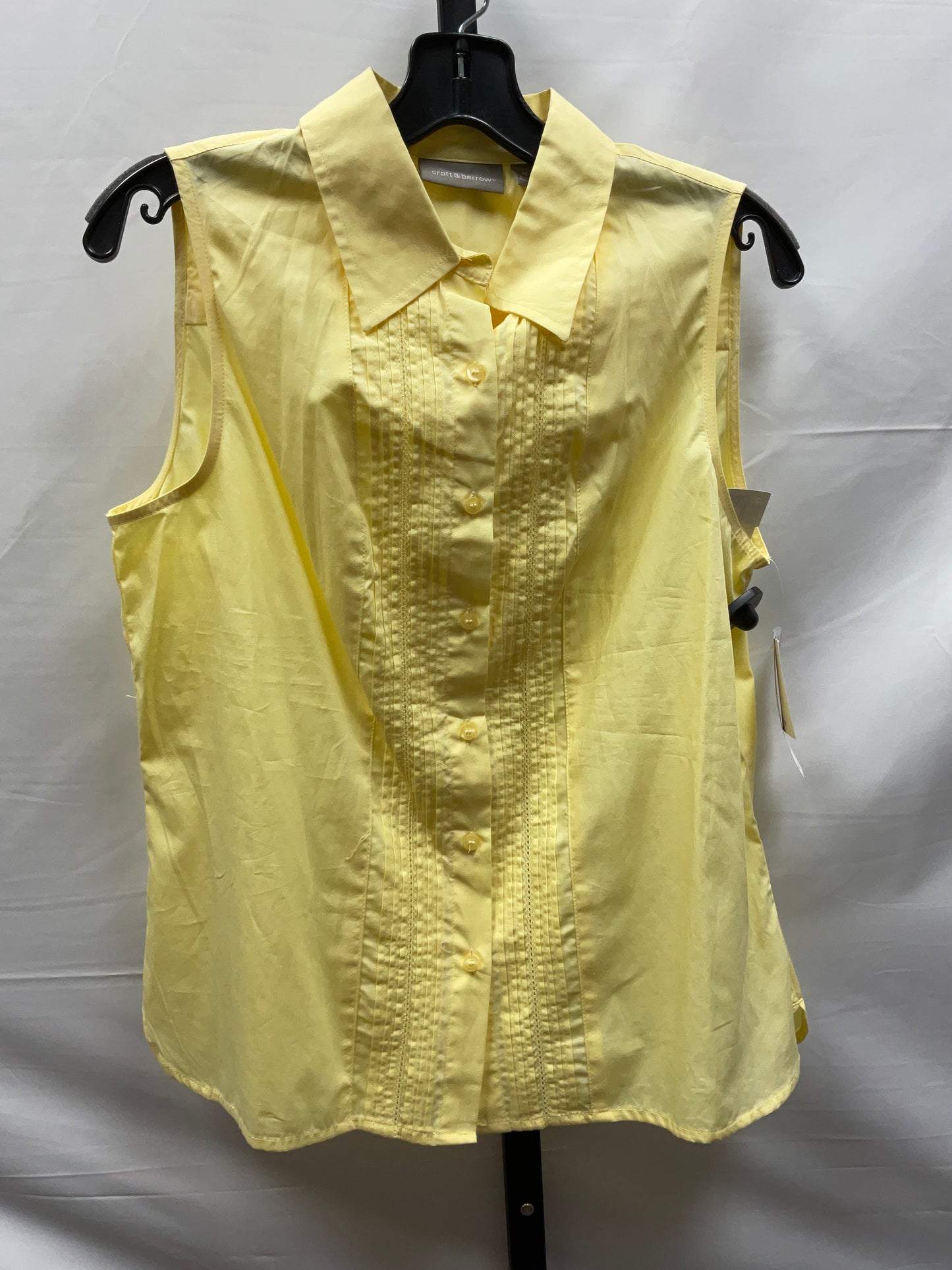 Yellow Top Sleeveless Croft And Barrow, Size M