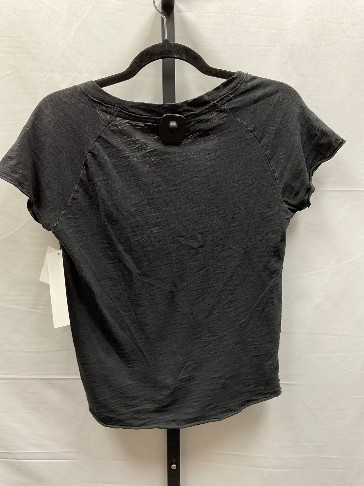 Black Top Short Sleeve Basic We The Free, Size Petite   S