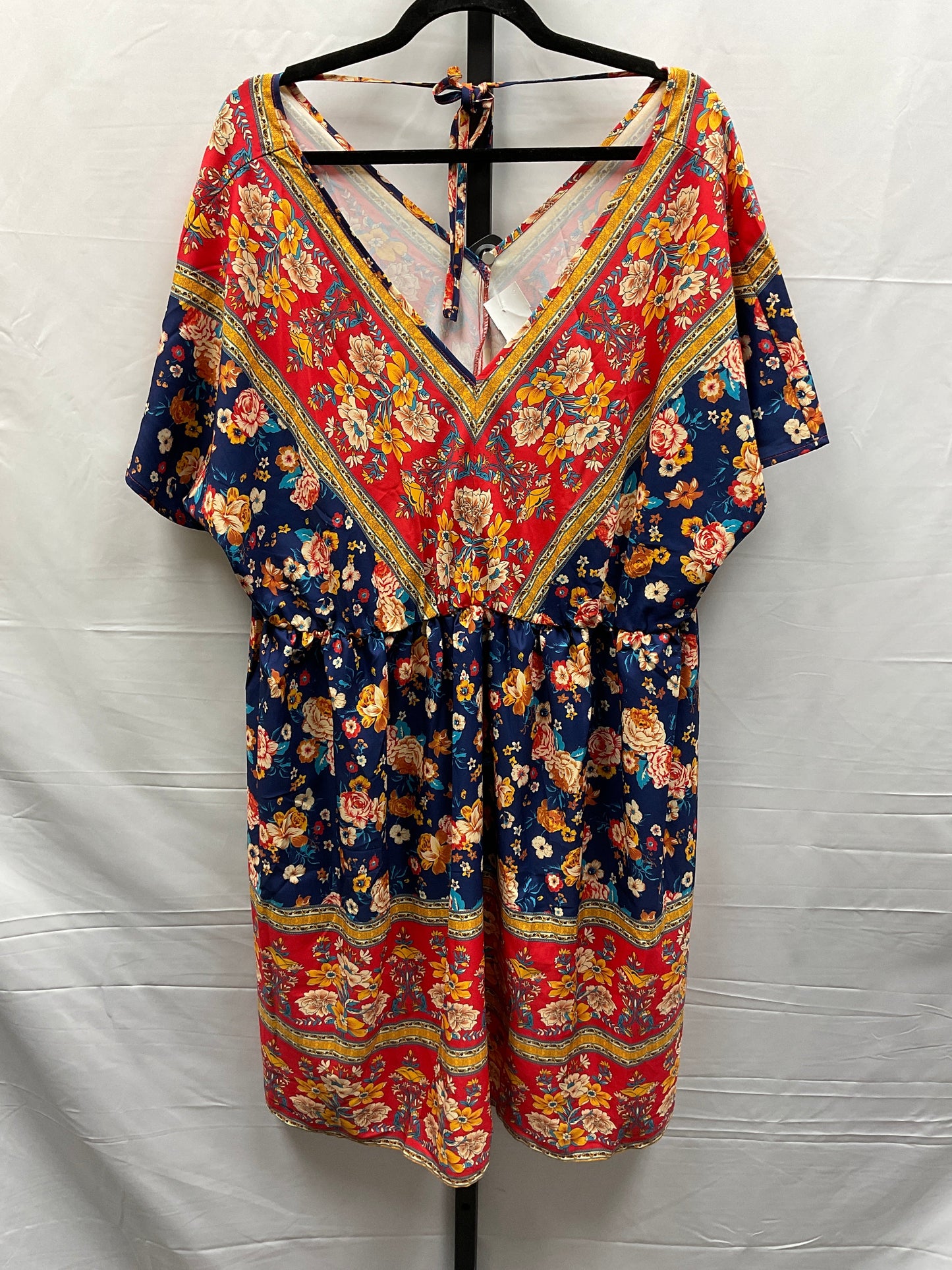 Multi-colored Dress Casual Midi Shein, Size 4x