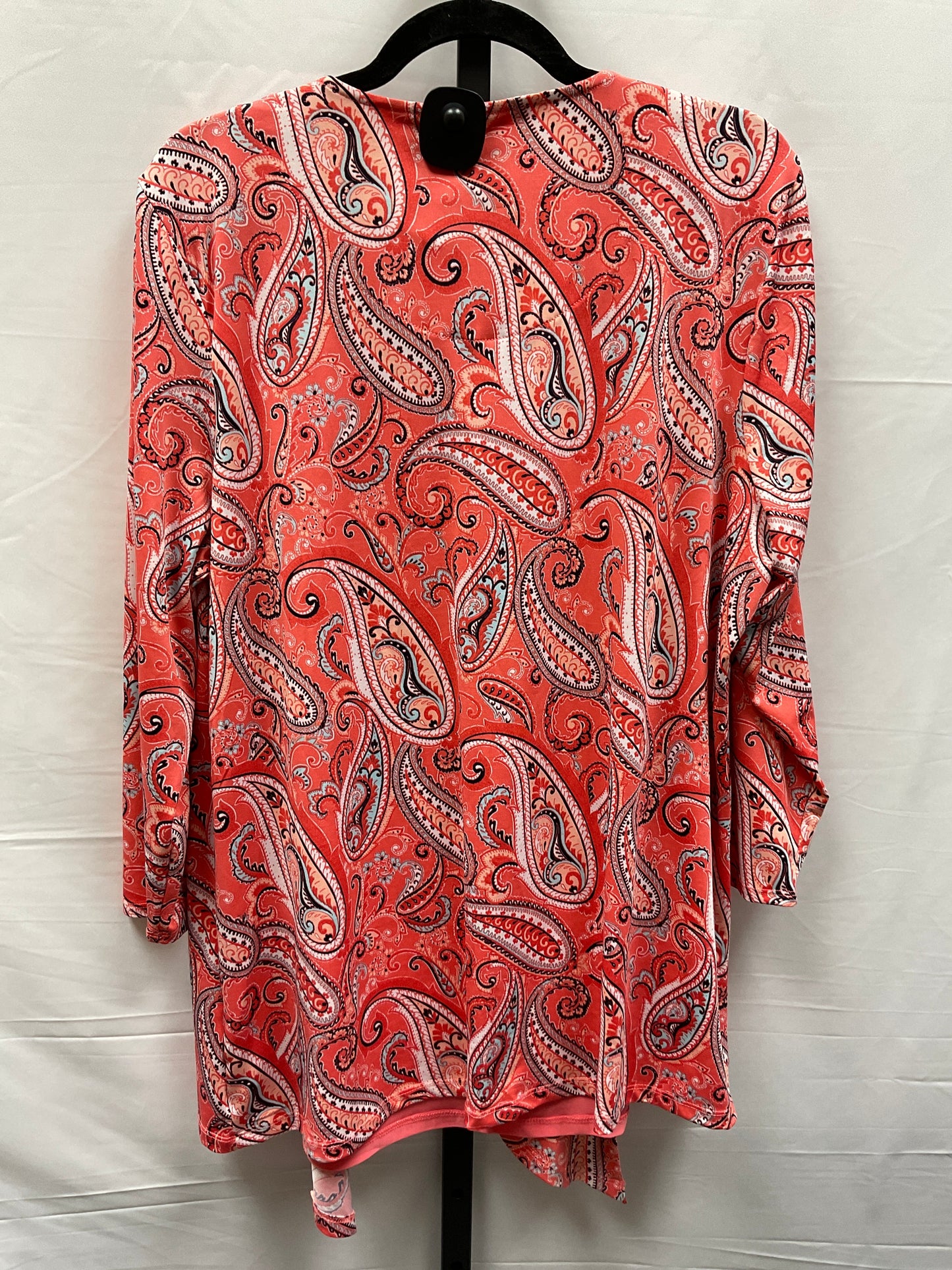 Paisley Print Top Long Sleeve Kim Rogers, Size Xl