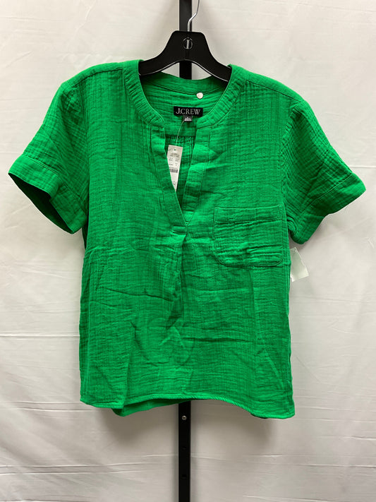 Green Top Short Sleeve J. Crew, Size S