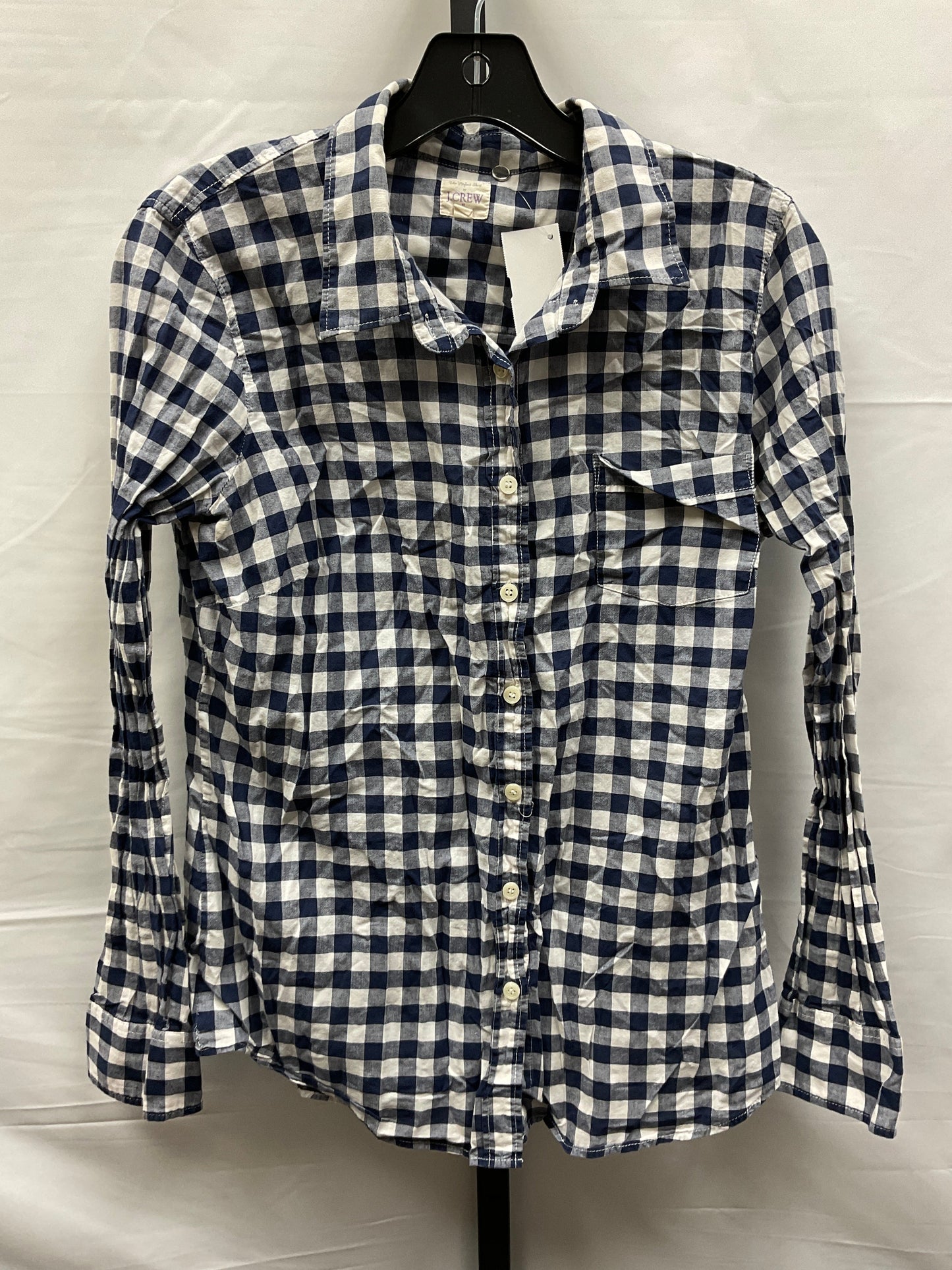 Plaid Pattern Top Long Sleeve J. Crew, Size M