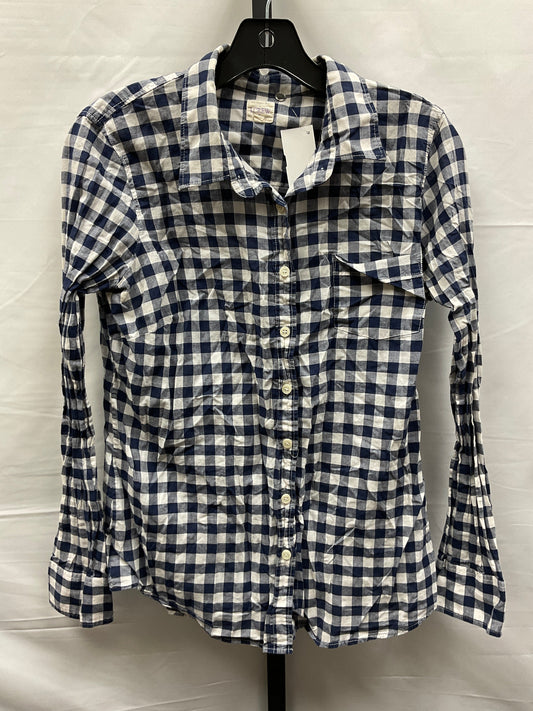 Plaid Pattern Top Long Sleeve J. Crew, Size M