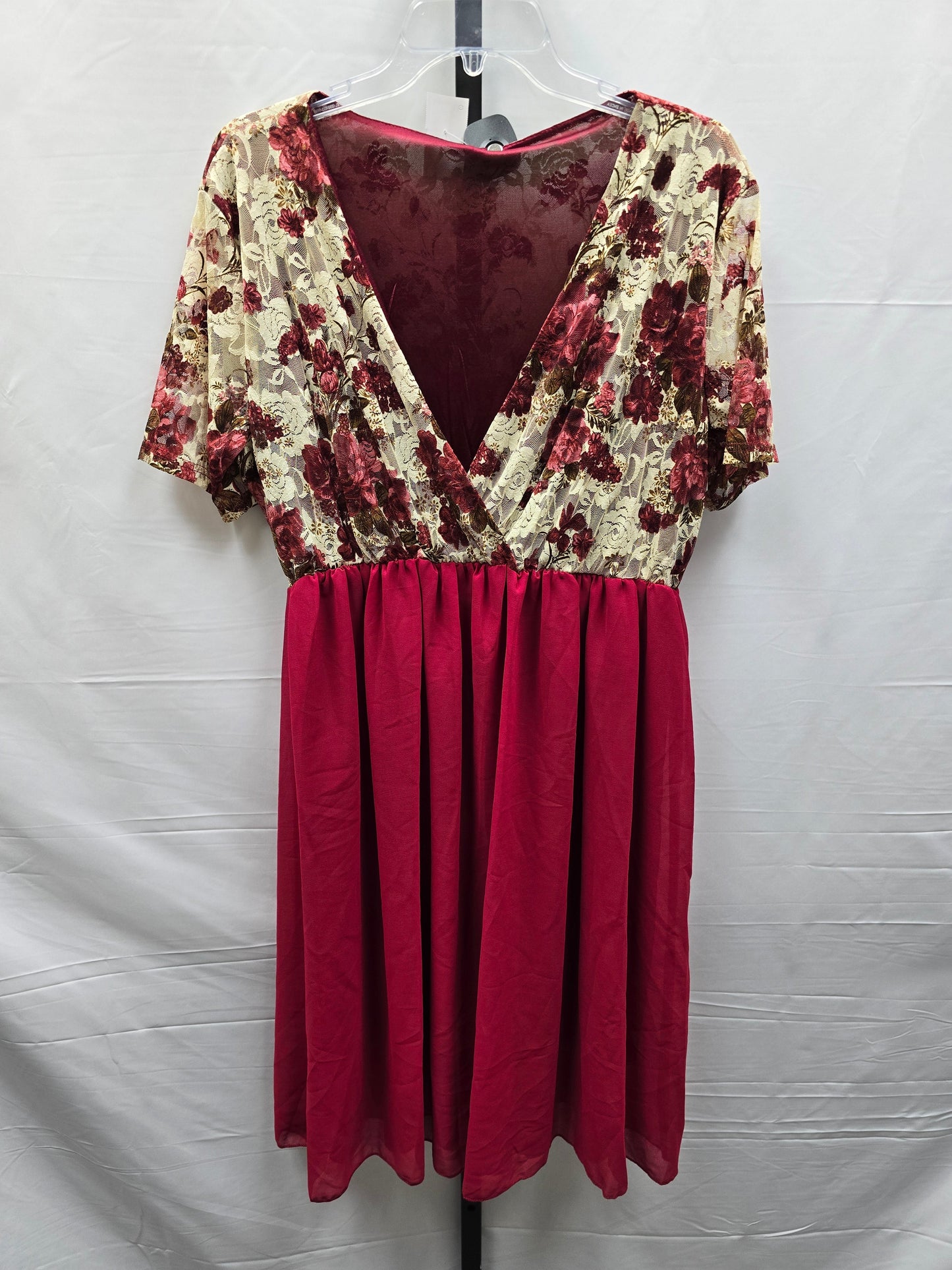 Floral Print Dress Casual Midi Clothes Mentor, Size 3x