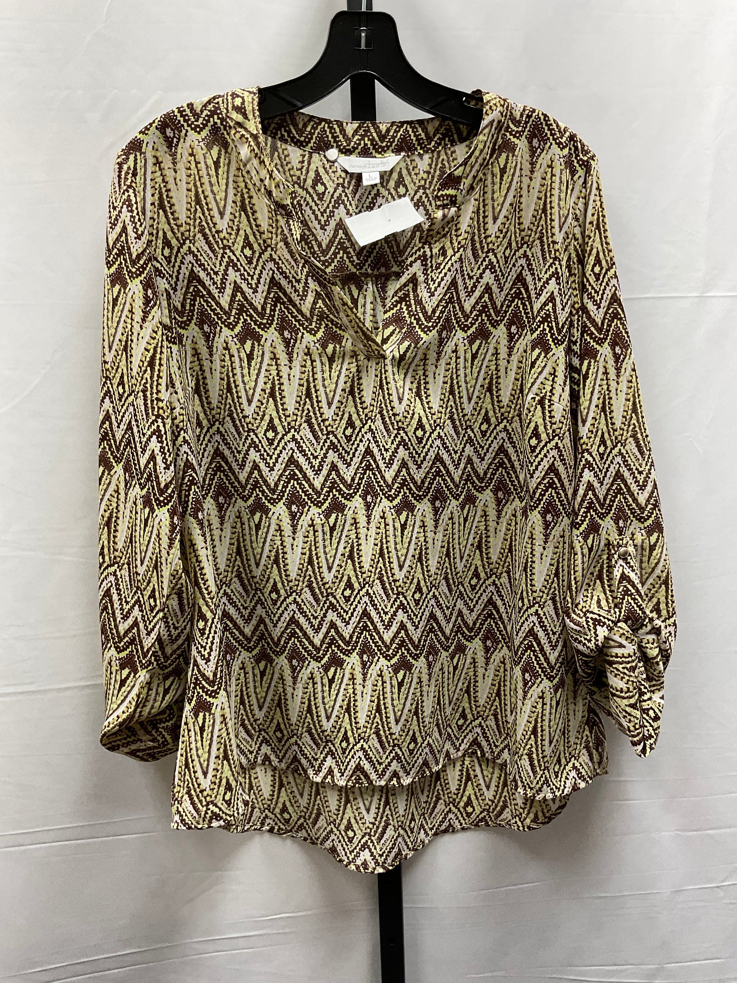 Multi-colored Top Long Sleeve Charming Charlie, Size L