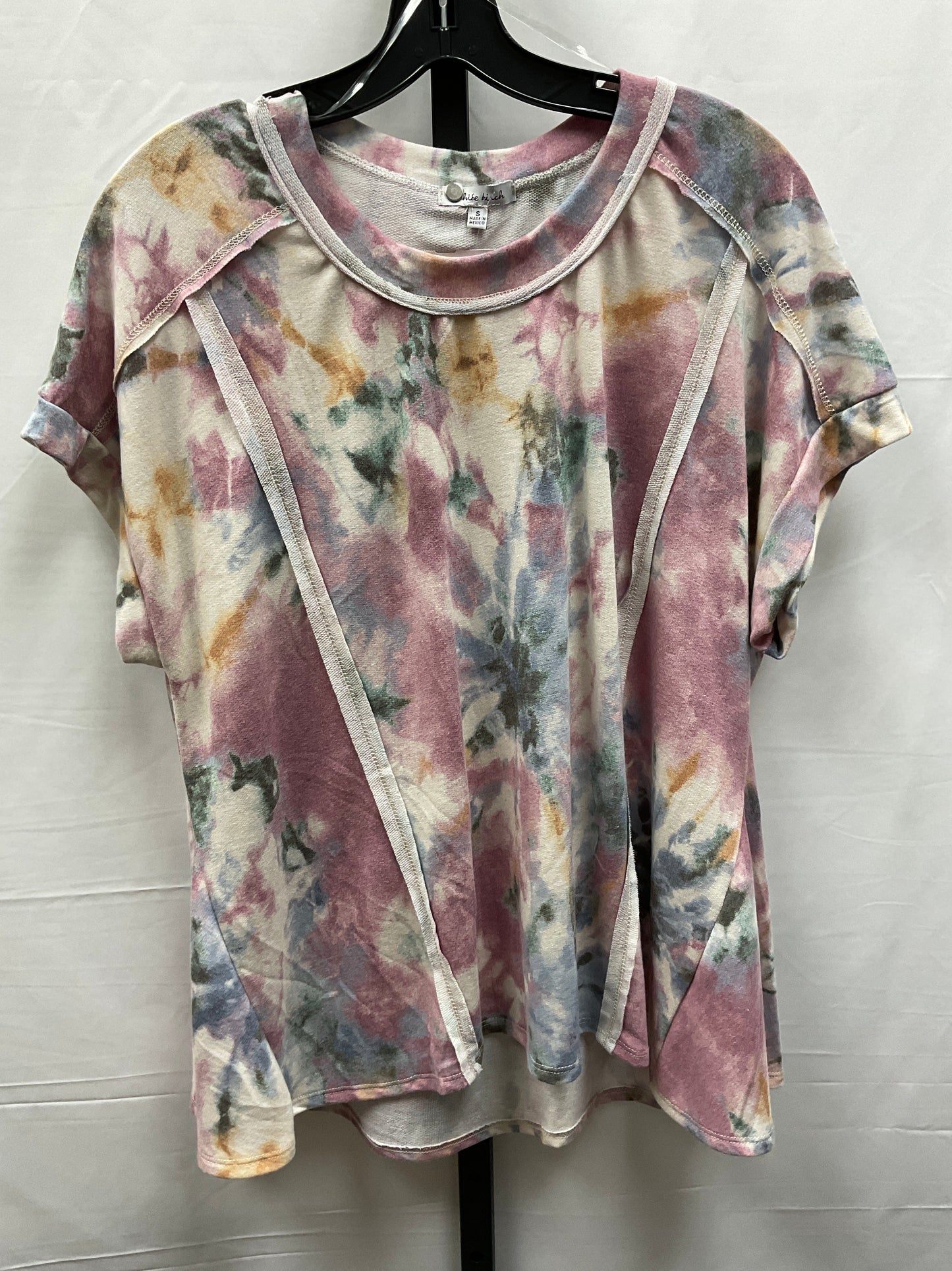 Top Short Sleeve By White Birch In Tie Dye Print, Size: S