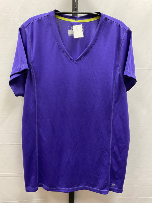 Top Short Sleeve By Xersion In Purple, Size: 1x