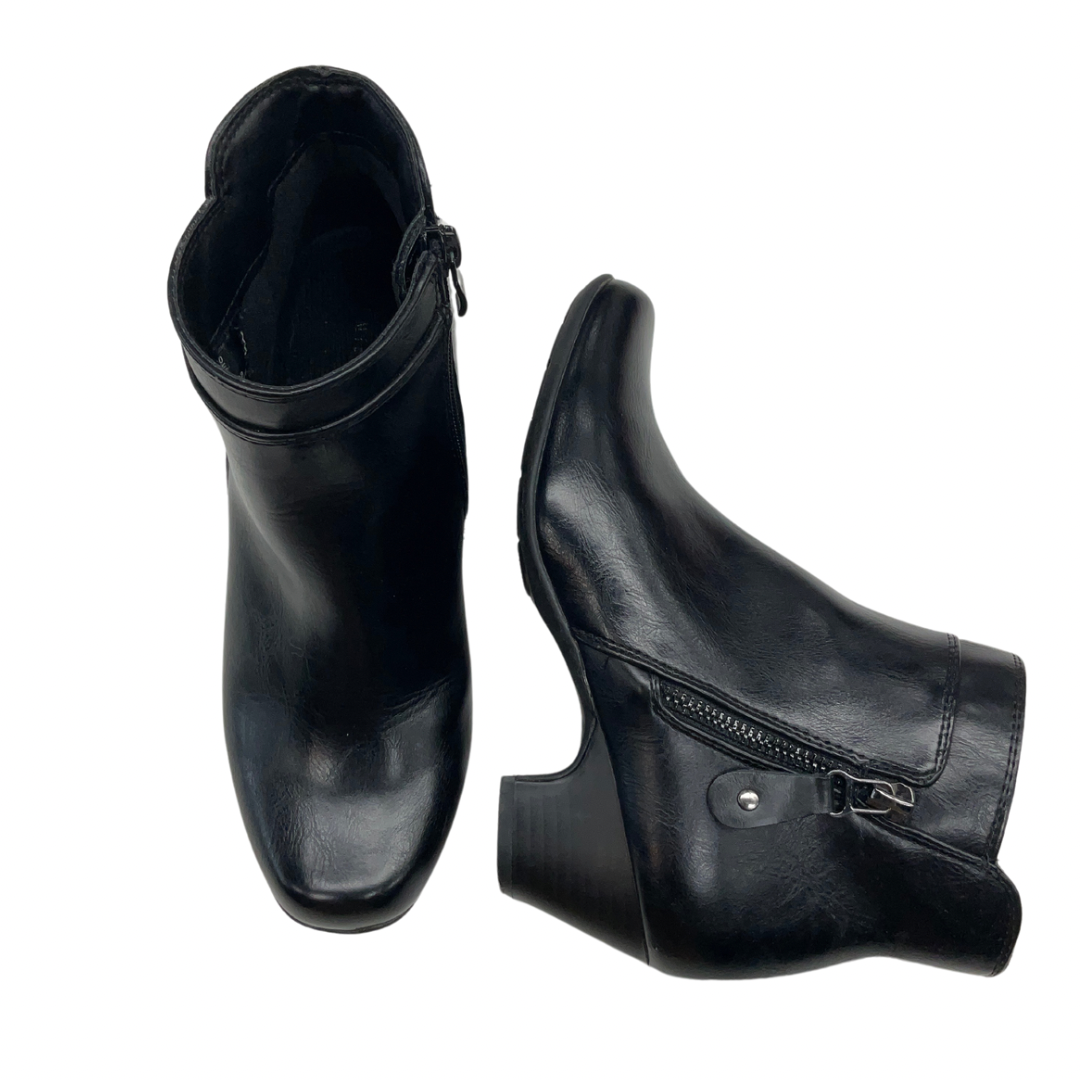 Boots Ankle Heels By Michael Shannon In Black, Size: 5