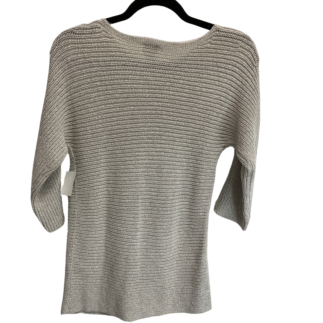 Sweater By Chicos In Silver, Size: S