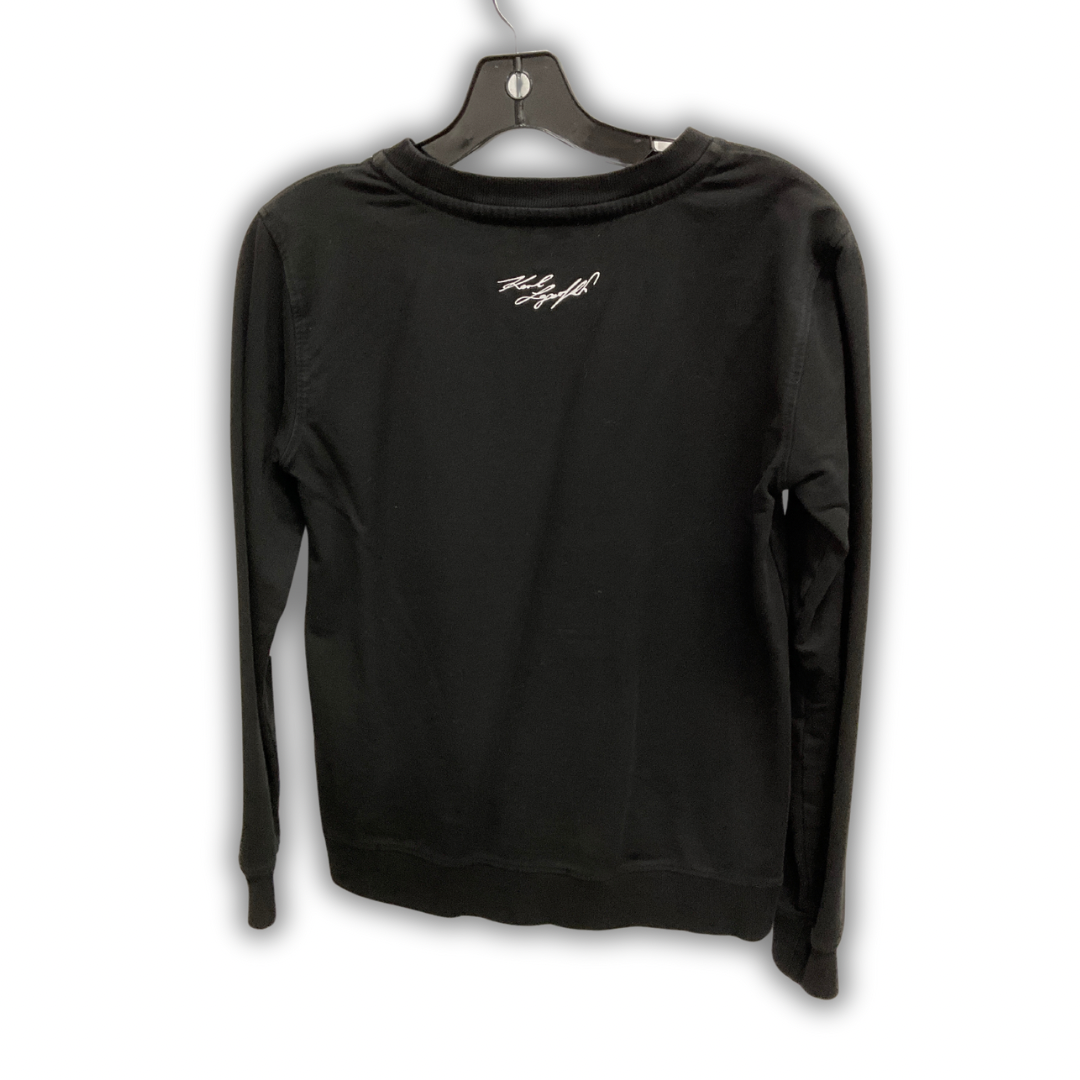 Top Long Sleeve Designer By Karl Lagerfeld In Black, Size: Xs