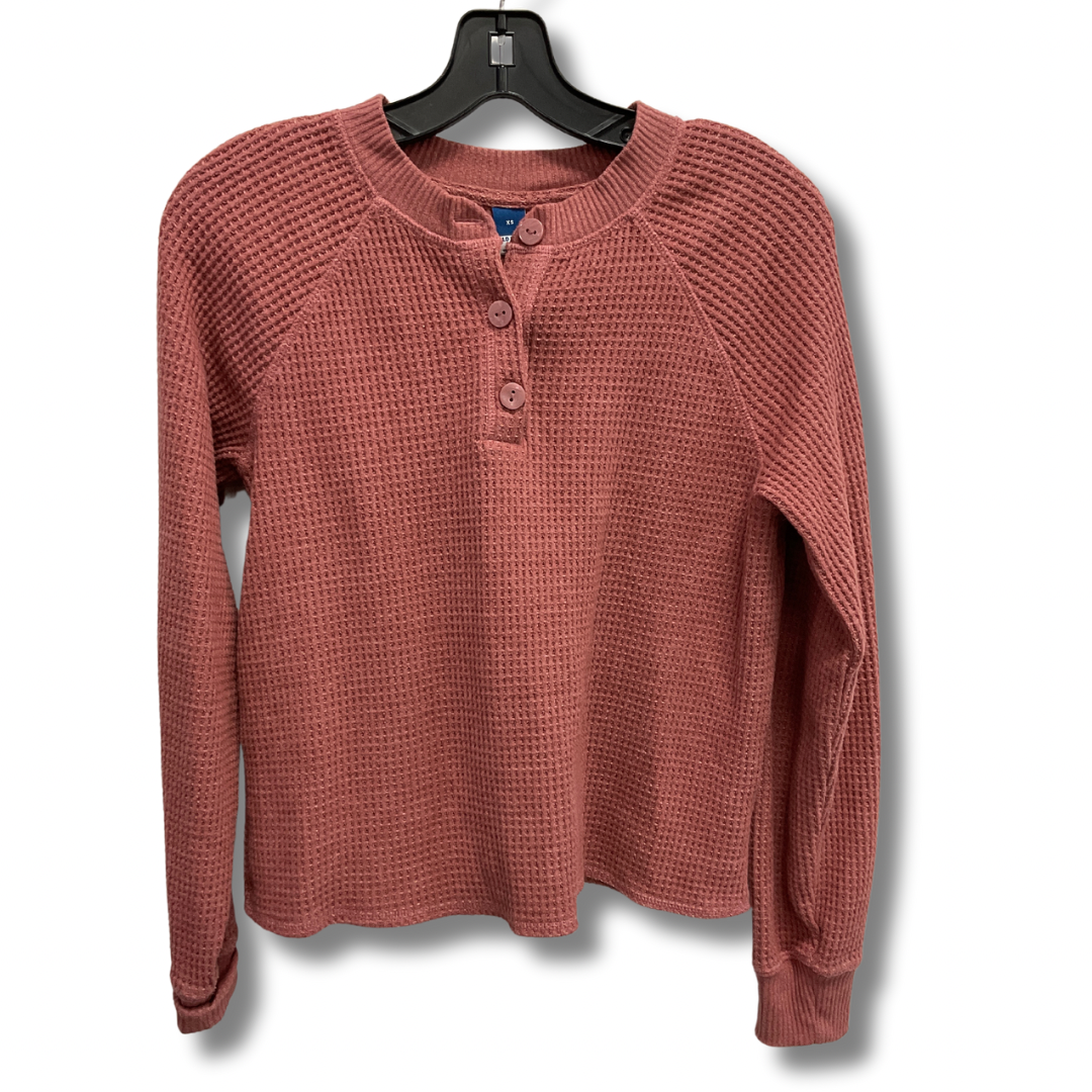 Top Long Sleeve By Old Navy In Red, Size: Xs