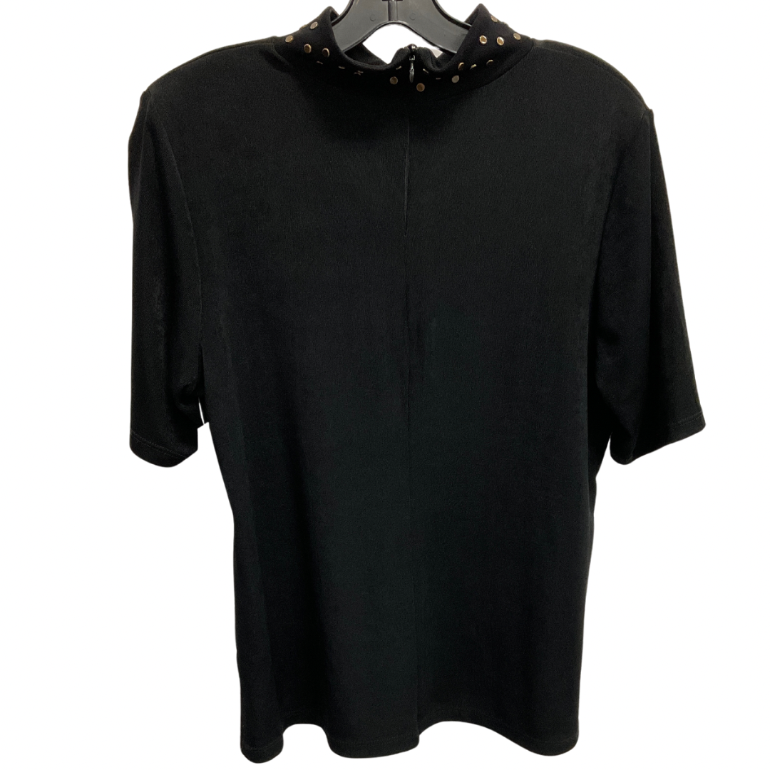 Top Short Sleeve By Chicos In Black, Size: Lp