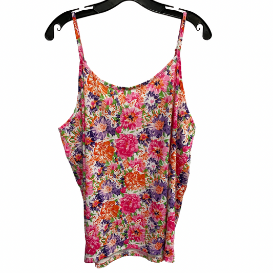 Top Cami By Clothes Mentor In Floral Print, Size: 2x