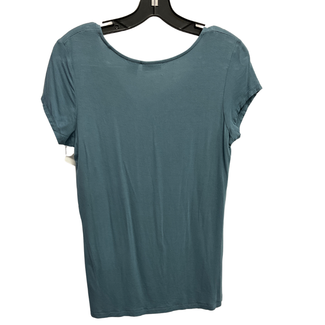 Top Short Sleeve Basic By Tahari By Arthur Levine In Blue, Size: M