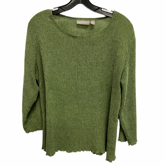 Top 3/4 Sleeve By Croft And Barrow In Green, Size: M