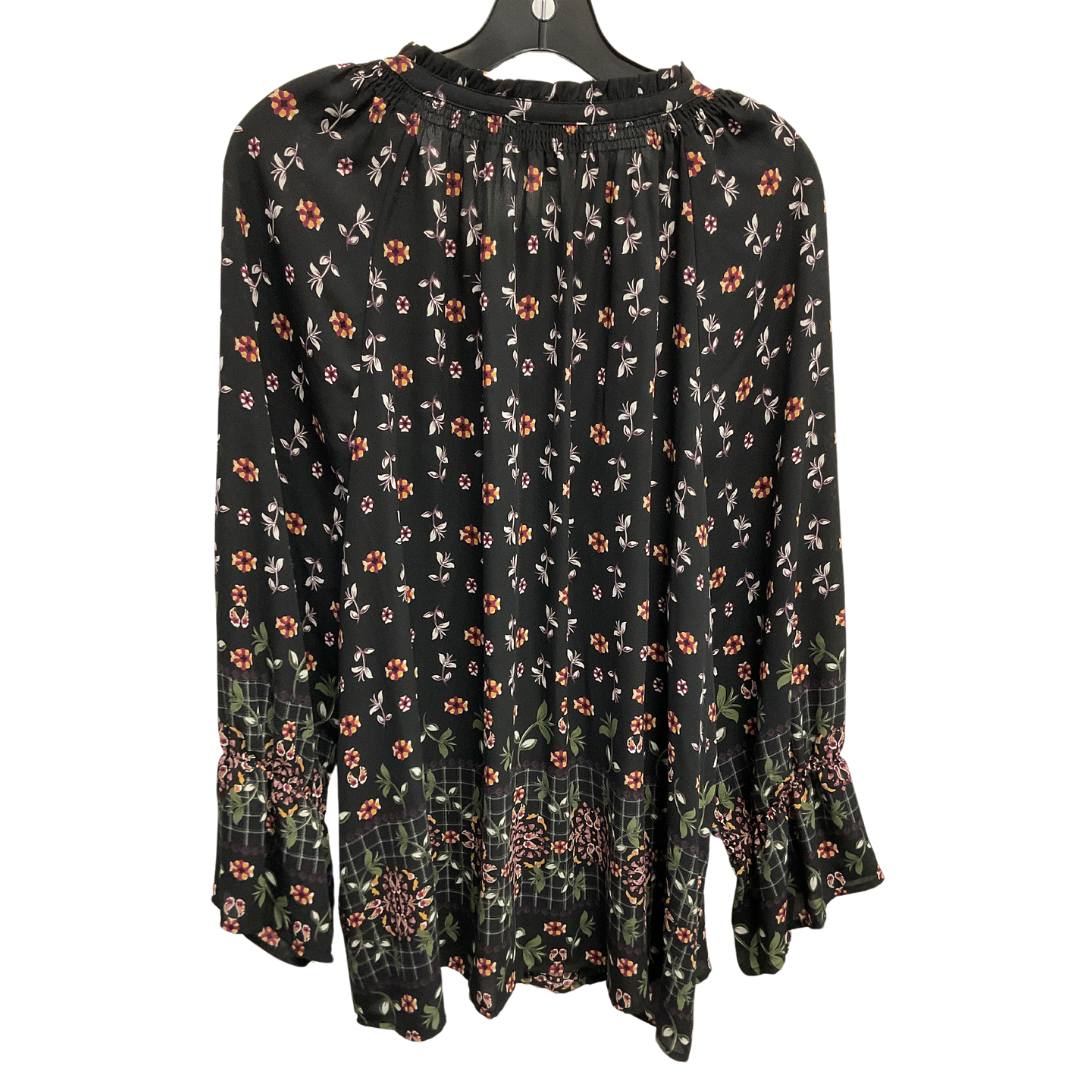 Top Long Sleeve By Style And Company In Floral Print, Size: 2x