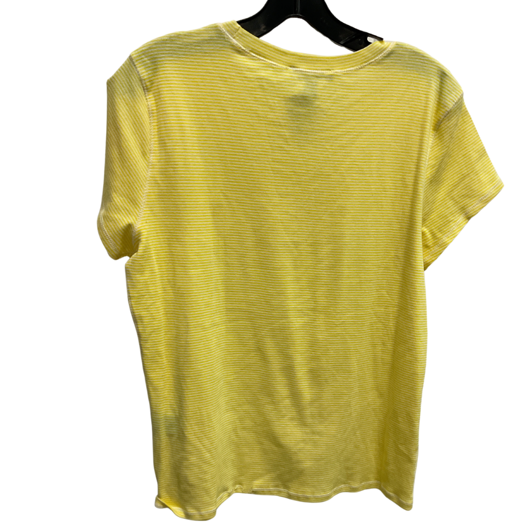 Top Short Sleeve Basic By Ralph Lauren In Yellow, Size: Xl