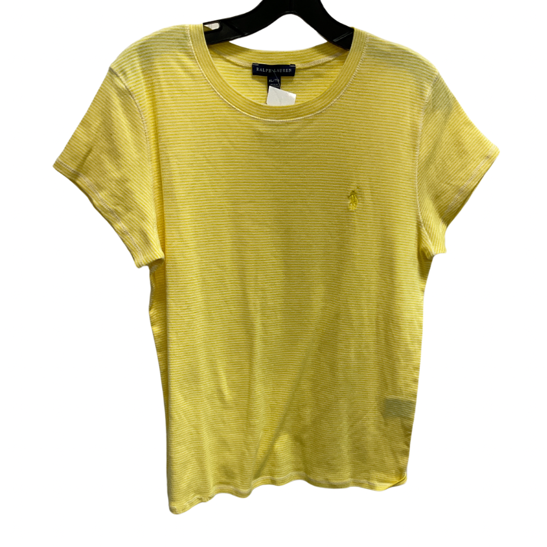 Top Short Sleeve Basic By Ralph Lauren In Yellow, Size: Xl