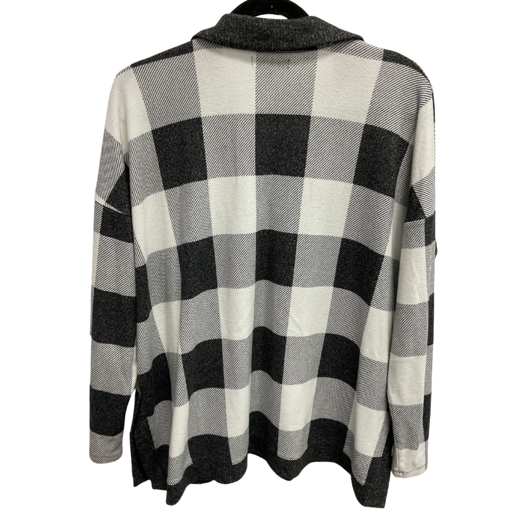 Top Long Sleeve By Maurices In Black & Grey, Size: M