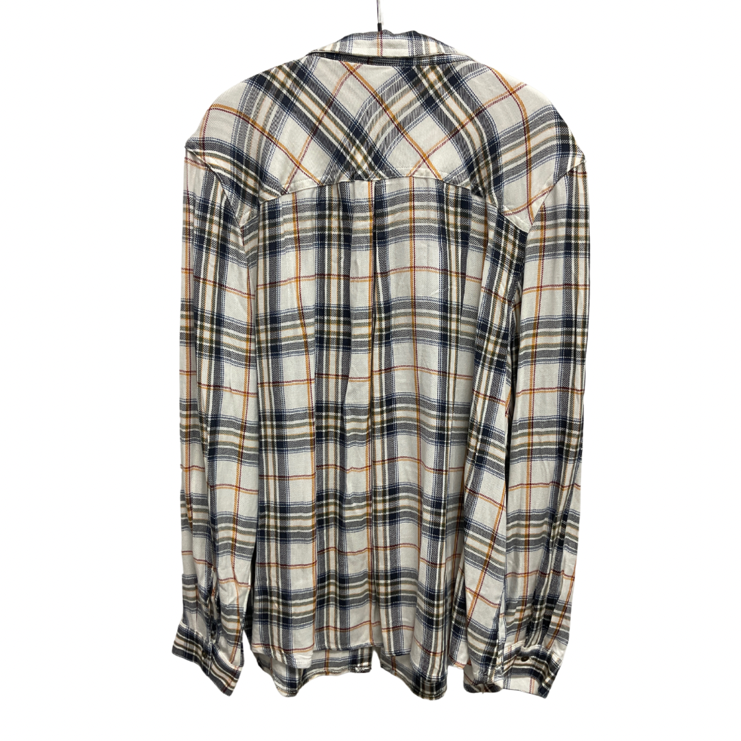 Top Long Sleeve By Maurices In Plaid Pattern, Size: Xxl