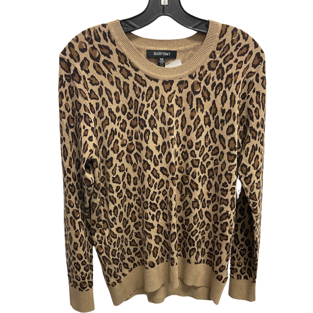 Sweater By Ellen Tracy In Animal Print, Size: Xl