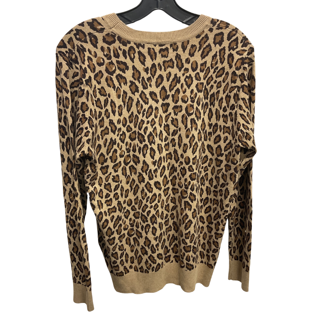 Sweater By Ellen Tracy In Animal Print, Size: Xl