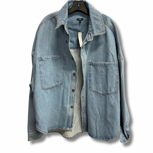 Jacket Denim By Express In Blue Denim, Size: Xl