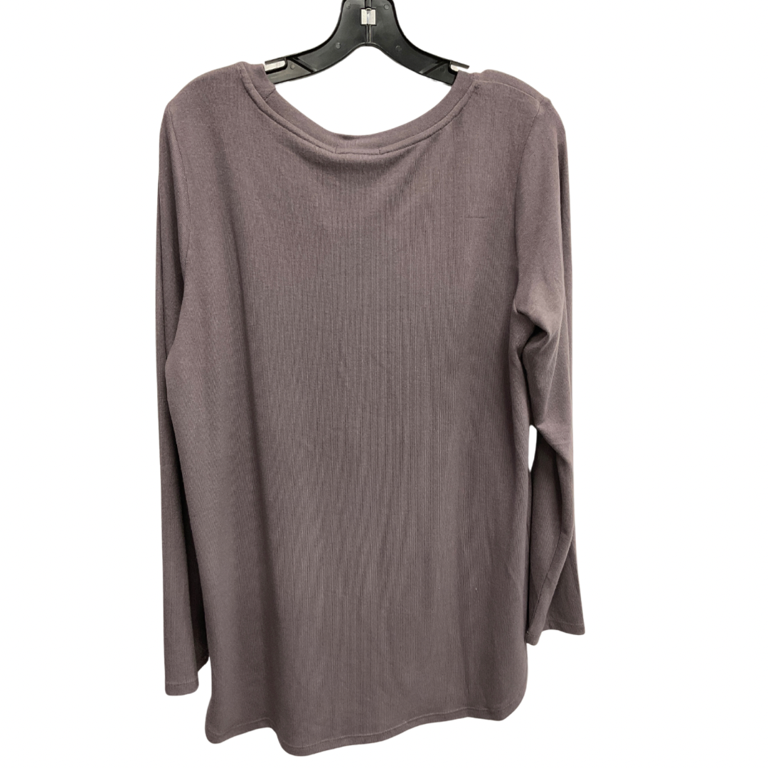 Top Long Sleeve Basic By Matty M In Purple, Size: L