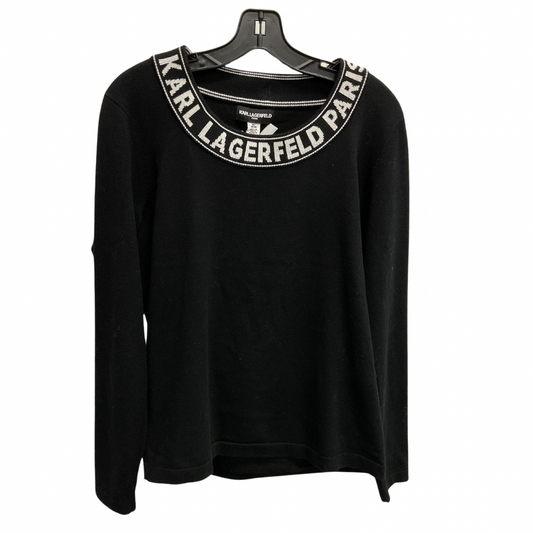 Sweater Designer By Karl Lagerfeld In Black, Size: M