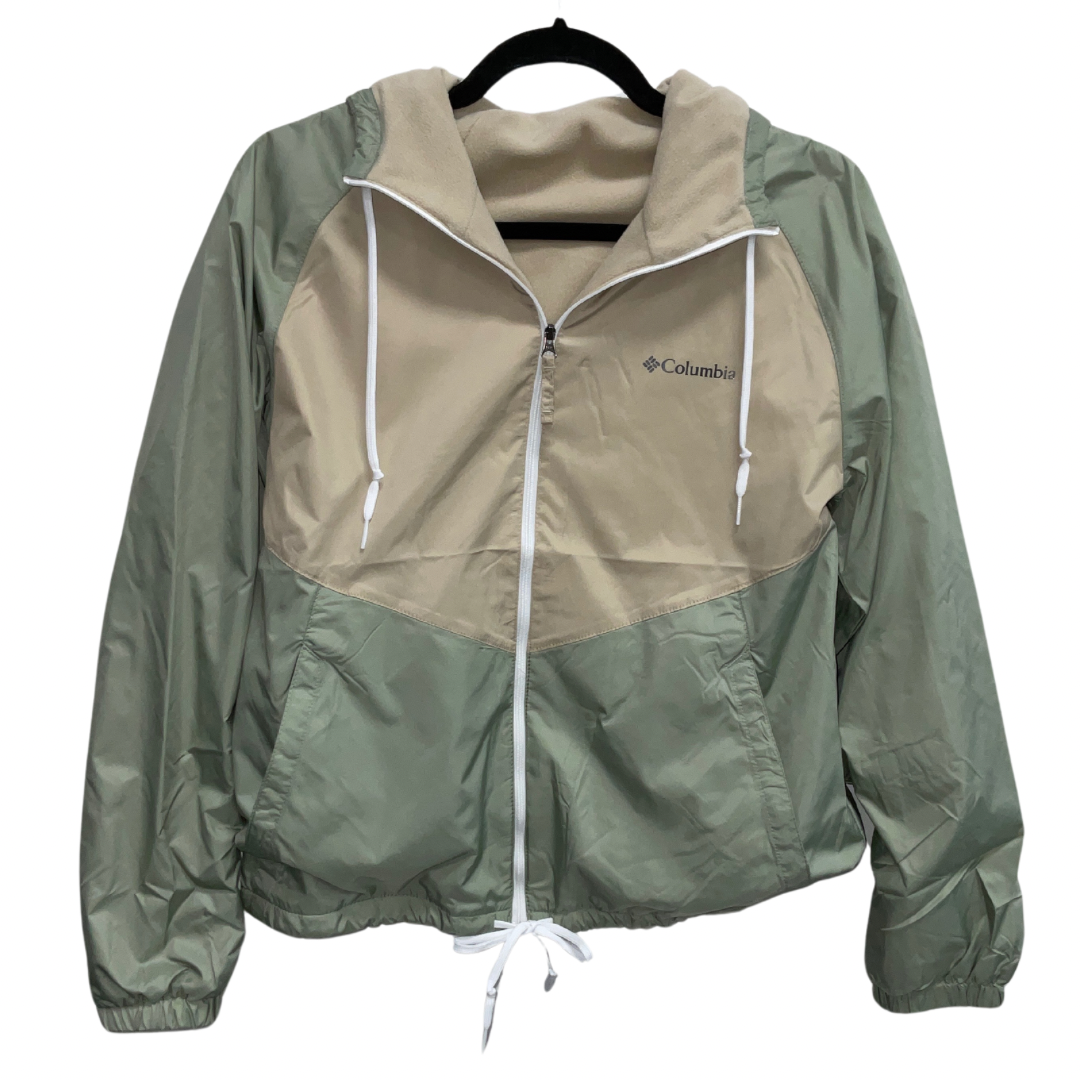 Athletic Jacket By Columbia In Green & Tan, Size: S