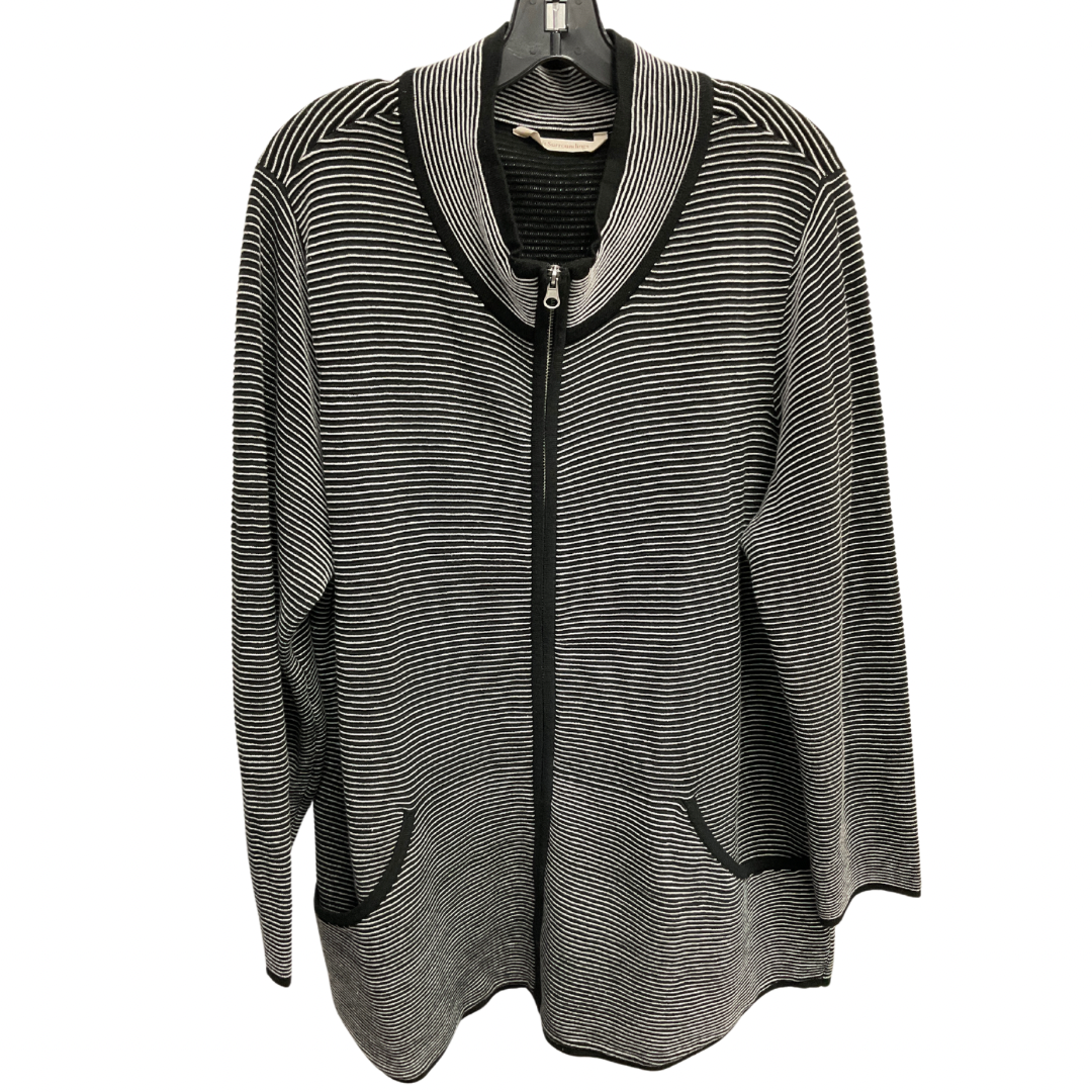 Cardigan By Soft Surroundings In Black & White, Size: 2x