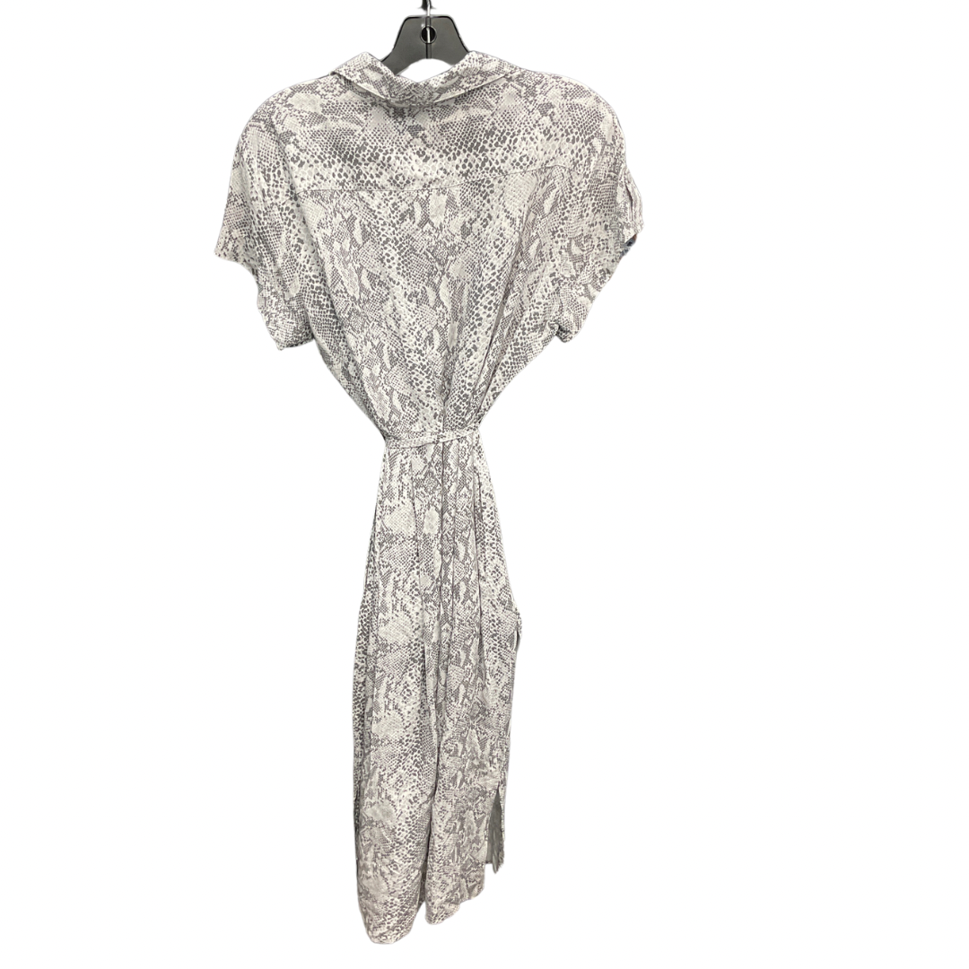 Dress Casual Midi By Time And Tru In Snakeskin Print, Size: L