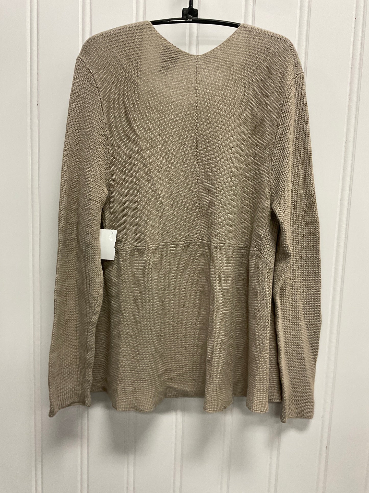 Cardigan By Eileen Fisher In Taupe, Size: L