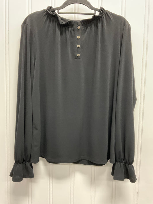 Top Long Sleeve By Adrianna Papell In Black, Size: Xl