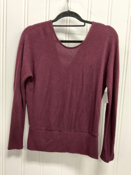 Top Long Sleeve By White House Black Market In Maroon, Size: Xs