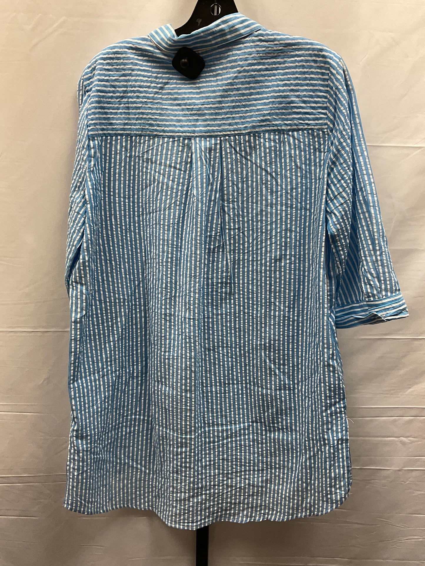 Blue & White Tunic Long Sleeve Cato, Size L