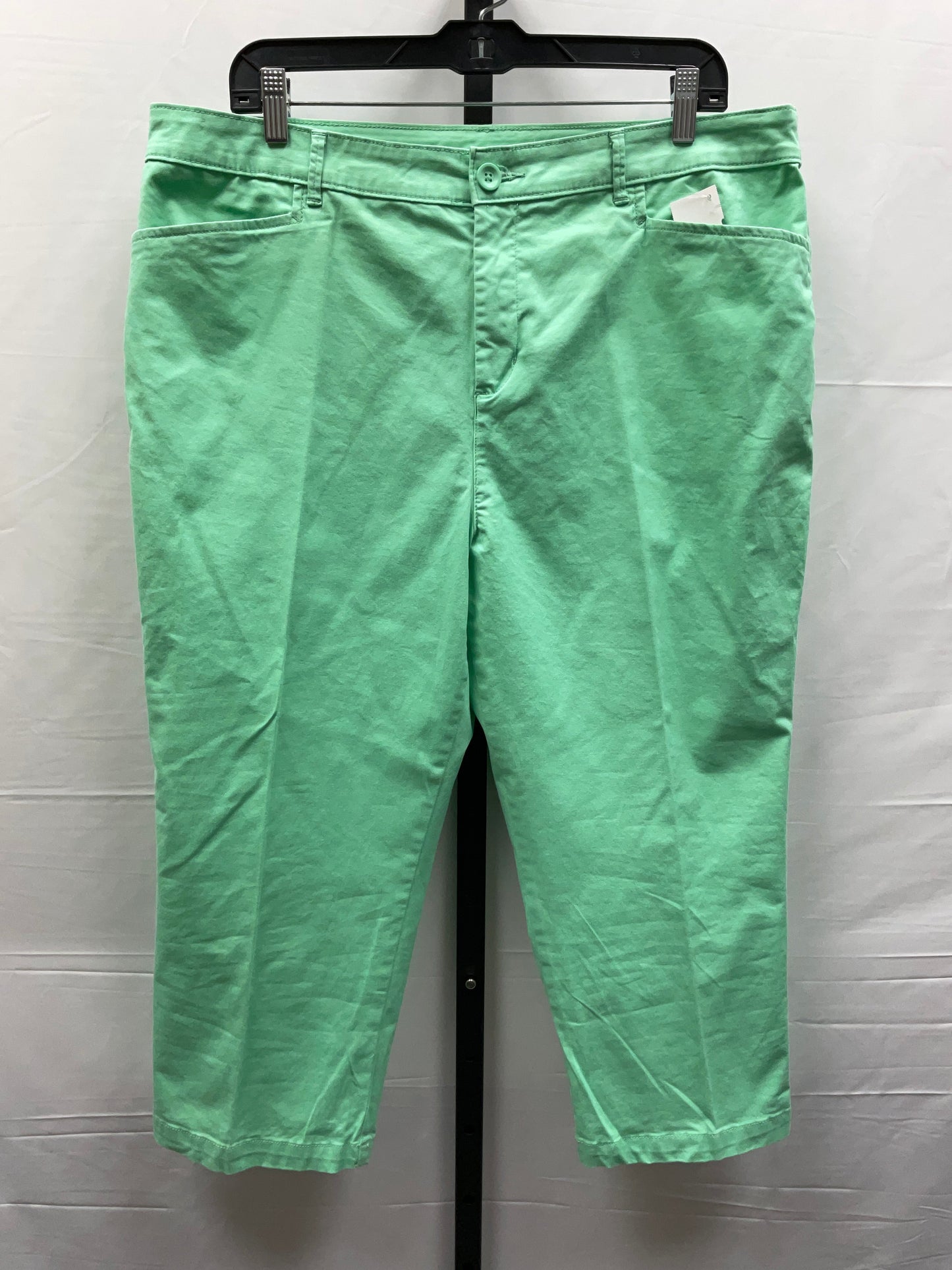 Green Denim Capris Croft And Barrow, Size 16