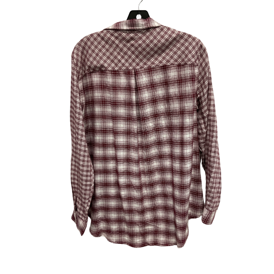 Top Long Sleeve By Maurices In Plaid Pattern, Size: Xl