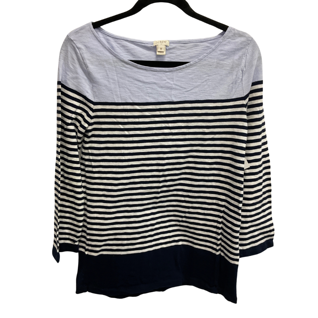 Top Long Sleeve By J. Crew In Striped Pattern, Size: M