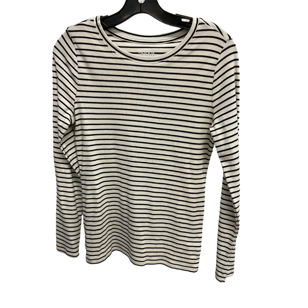 Top Long Sleeve By Time And Tru In Striped Pattern, Size: S