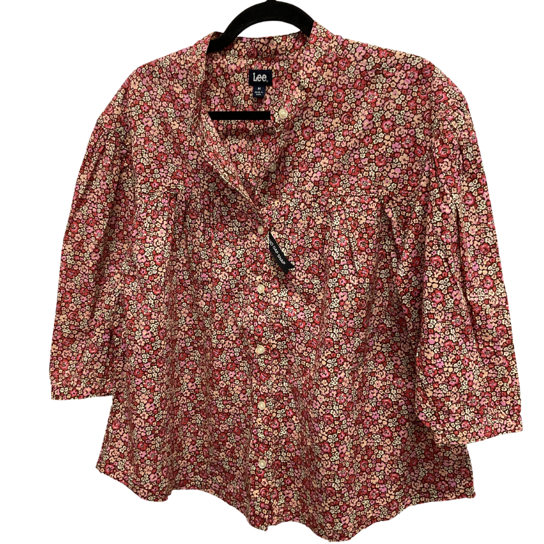 Top Long Sleeve By Lee In Floral Print, Size: M