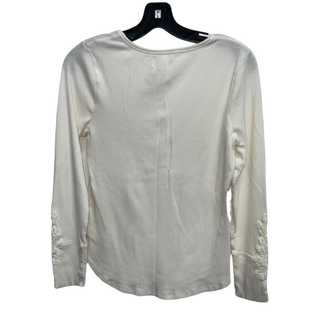 Top Long Sleeve Basic By Coldwater Creek In Cream, Size: S