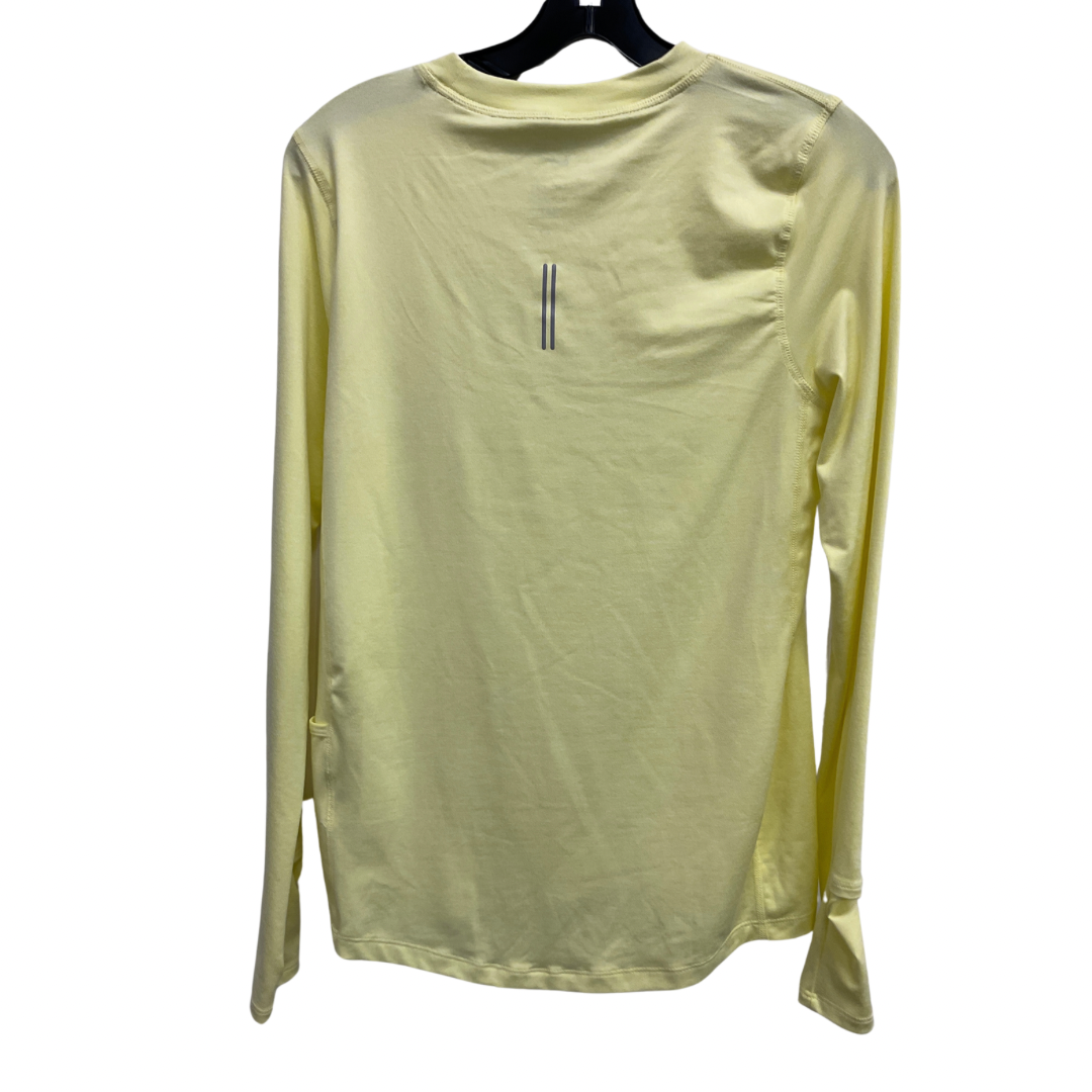 Athletic Top Long Sleeve Crewneck By Nike Apparel In Yellow, Size: S